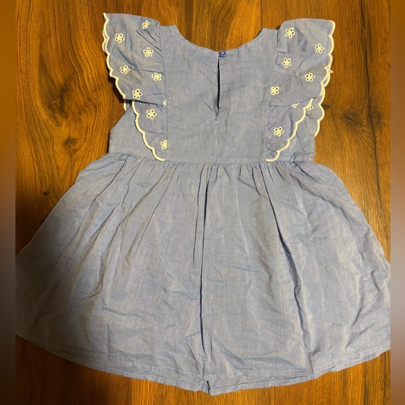 Cat & Jack Toddler Girls Flutter Sleeve Floral Dress - Blue 2t - Picture 5 of 5